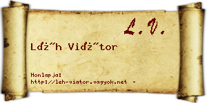 Léh Viátor névjegykártya
